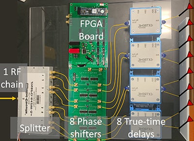 A circuit board with wires connected to it
AI-generated content may be incorrect.