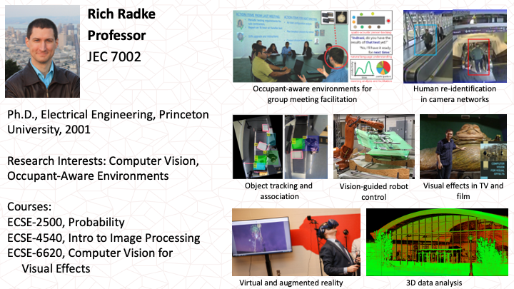 Richard Radke: Computer Vision and Applications